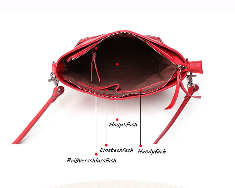 pflanzlich gegerbtes Leder Tasche elegante Umhängetasche Damen Vintage