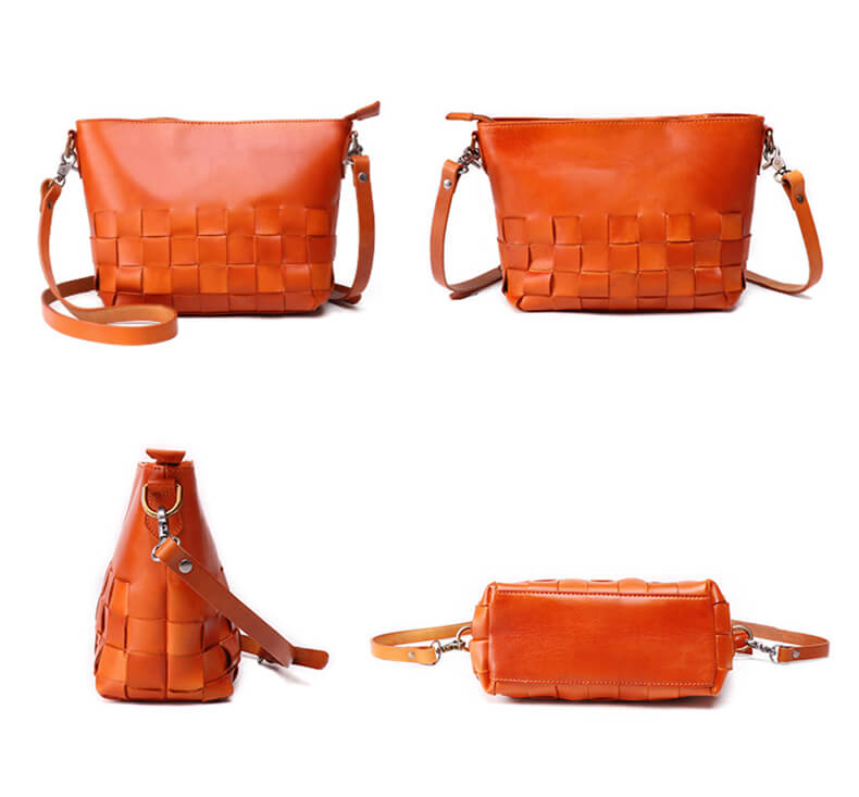 pflanzlich gegerbtes Leder Tasche elegante Umhängetasche Damen Vintage