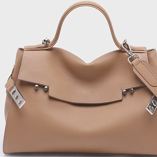 Elegante Damen Handtasche Leder Umhängetasche für Arbeit und Alltag