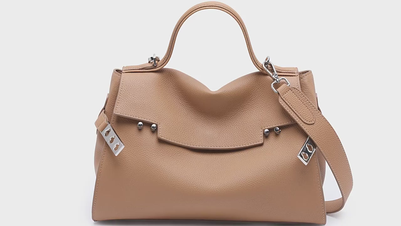 Elegante Damen Handtasche Leder Umhängetasche für Arbeit und Alltag