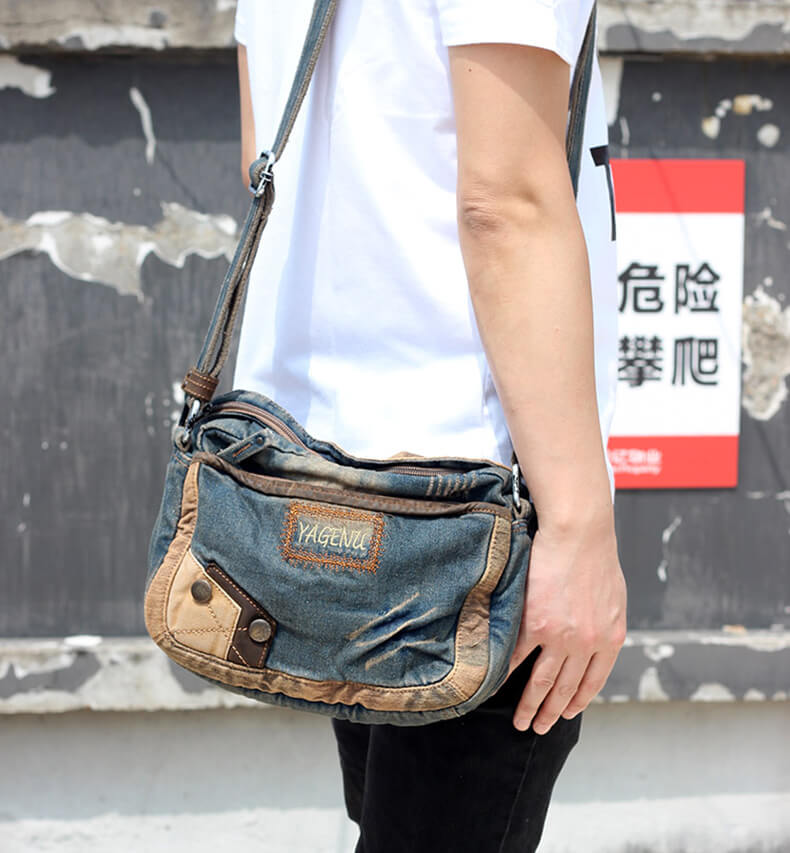 umhängetasche herren blau