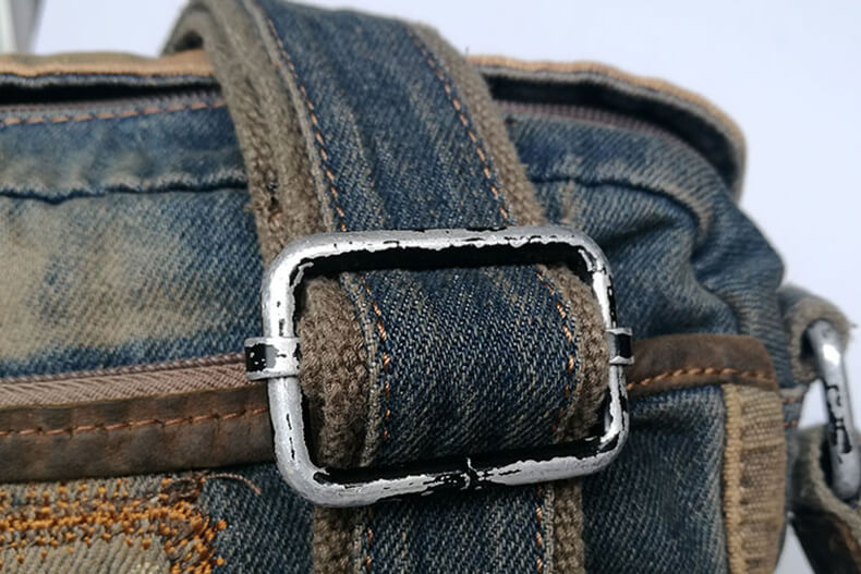 retro Umhängetasche Herren Denim blau Messenger Tasche Männer Jeansstoff
