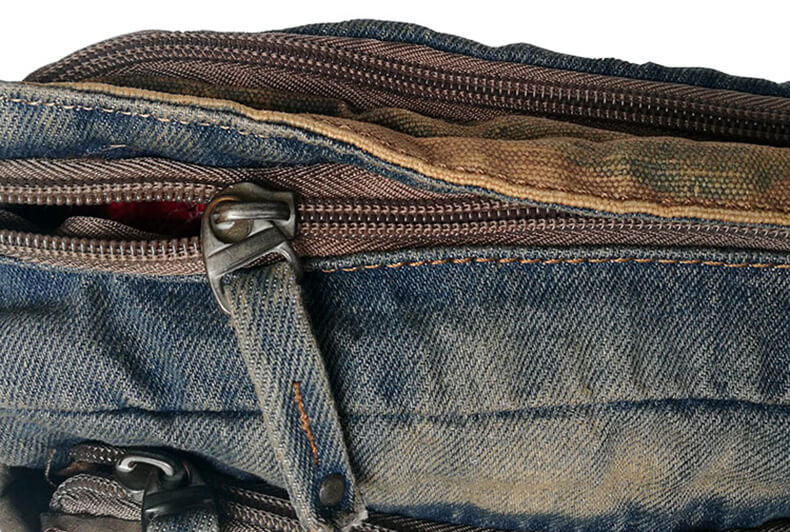retro Umhängetasche Herren Denim blau Messenger Tasche Männer Jeansstoff