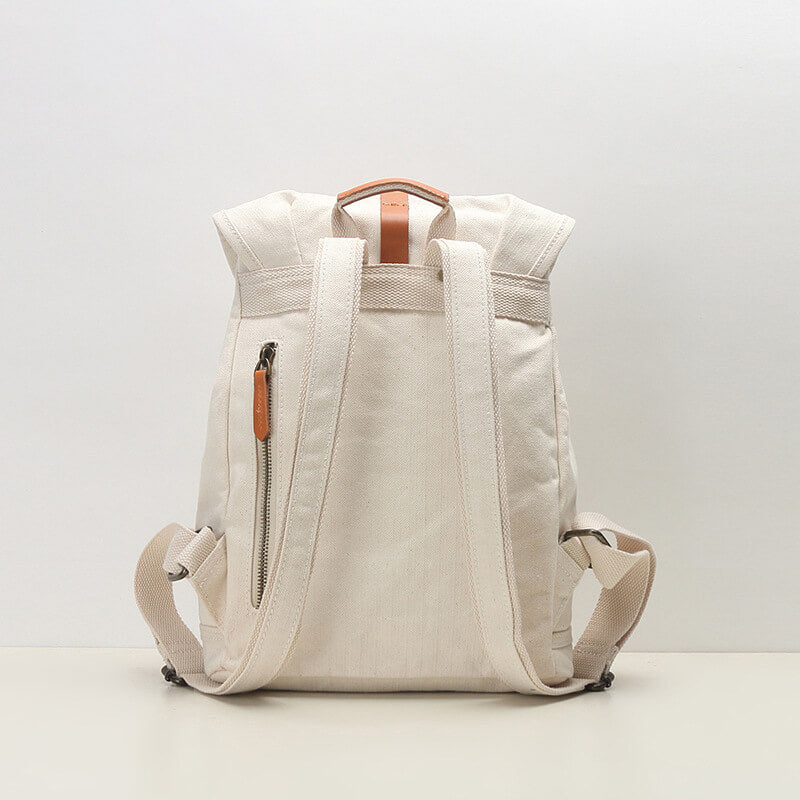 Retro Damen Rucksack Canvas Vintage Din A4 für Uni