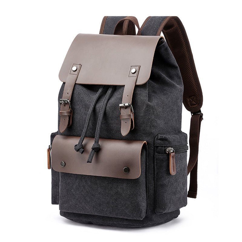 canvas rucksack herren schwarz