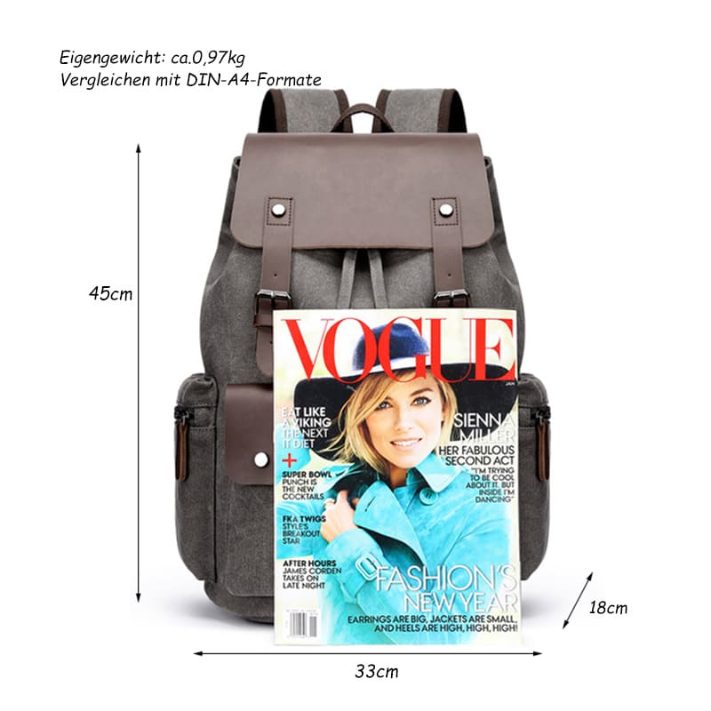 segeltuch rucksack vintage