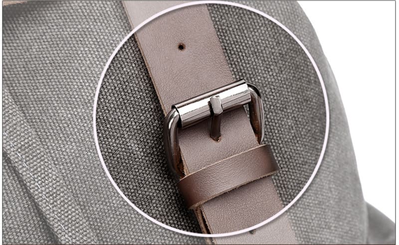 retro großer Herren Rucksack Canvas Backpack Segeltuch für Reisen und Uni