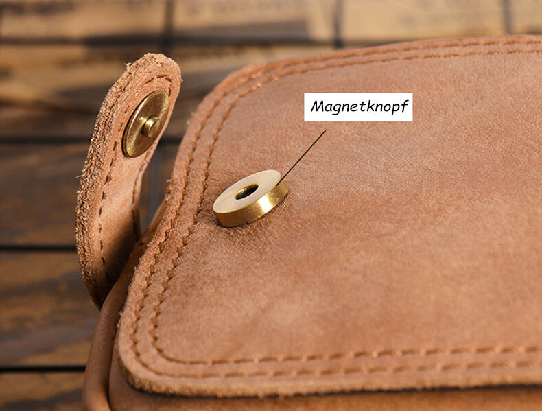 Retro Hüfttasche Herren Leder Gürteltasche Vintage kleine Umhängetasche