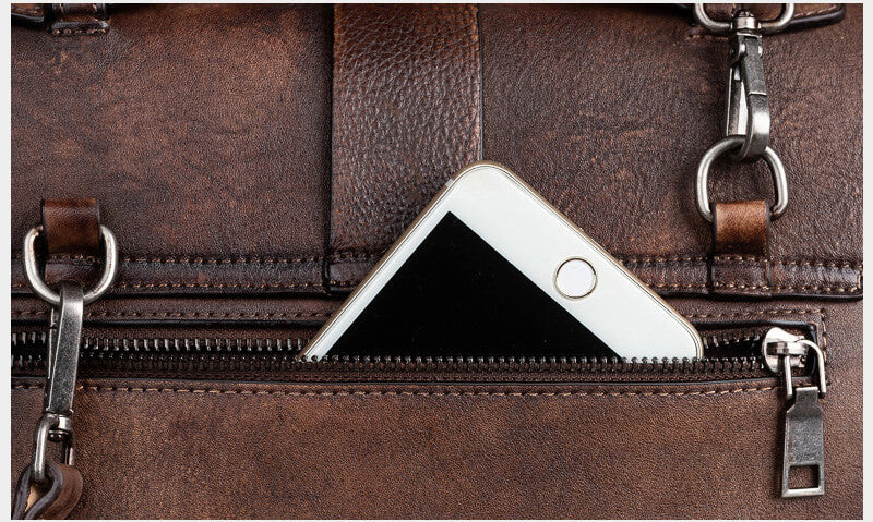 retro Leder Damen Umhängetasche mittelgroß mit Griff Handtasche Vintage