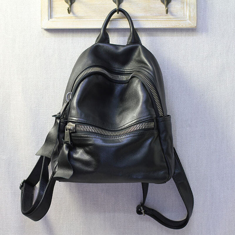 rucksack damen leder schwarz