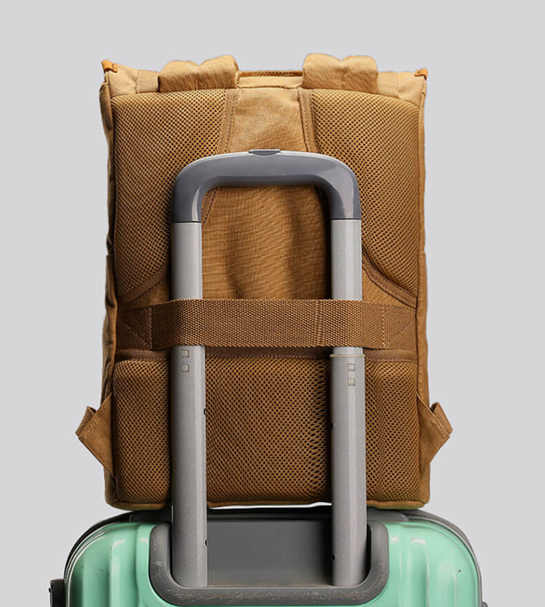 Rucksack Herren Canvas für Schule und Reise mit Laptopfach