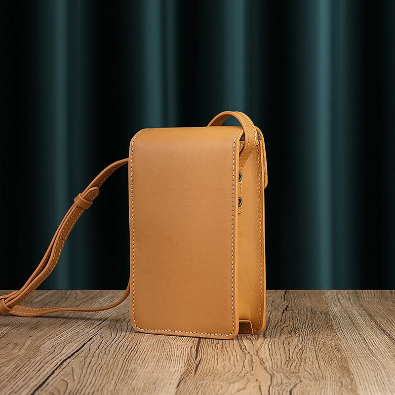 schöne kleine Umhängetasche Damen aus Leder Vintage Handytasche