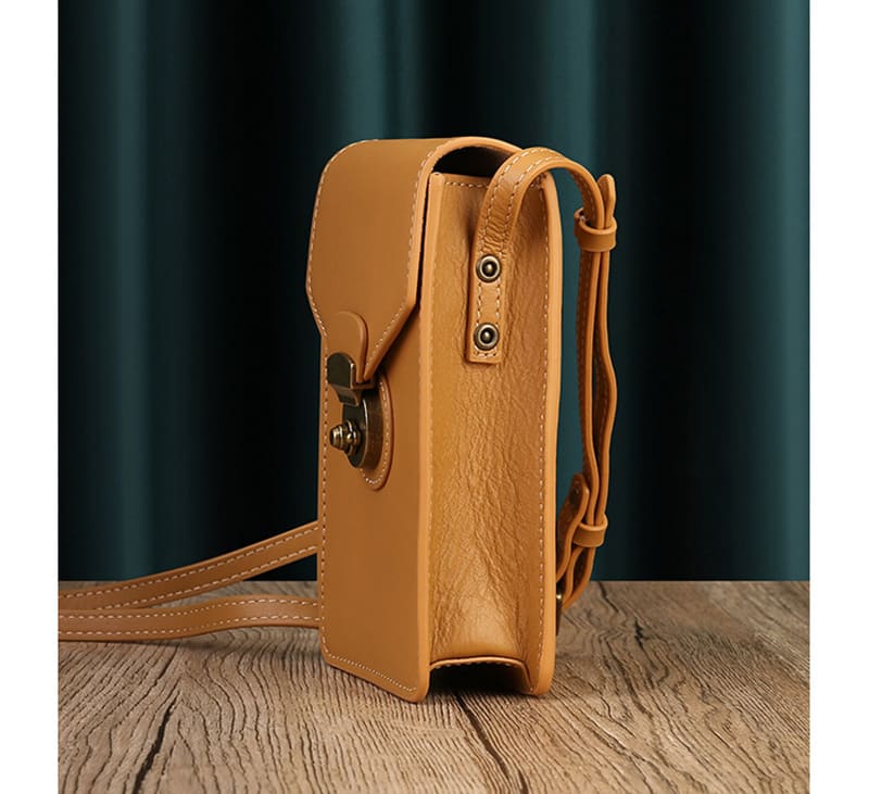 schöne kleine Umhängetasche Damen aus Leder Vintage Handytasche