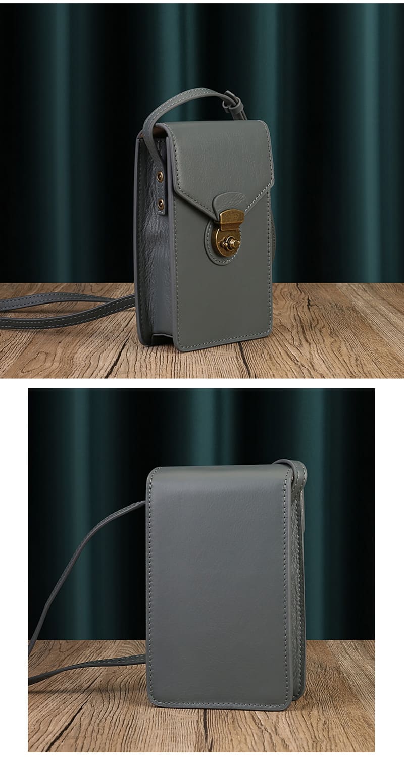 schöne kleine Umhängetasche Damen aus Leder Vintage Handytasche