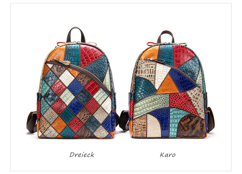 leder rucksack bunt damen