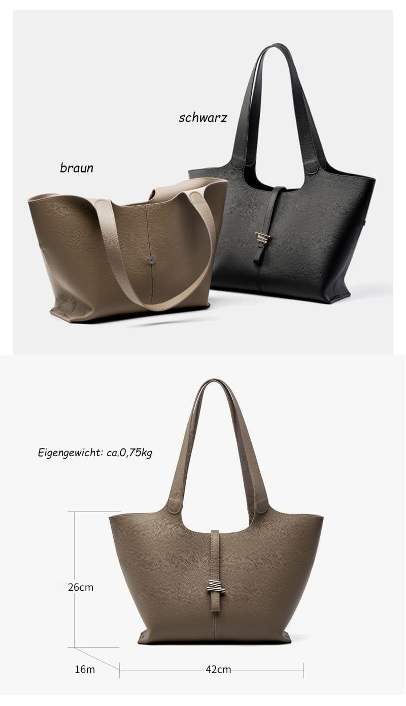 Schultertasche Damen Leder große Handtasche modern Tote Tasche Schultertasche