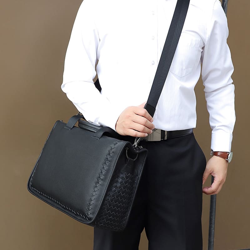 businesstasche herren leder schwarz