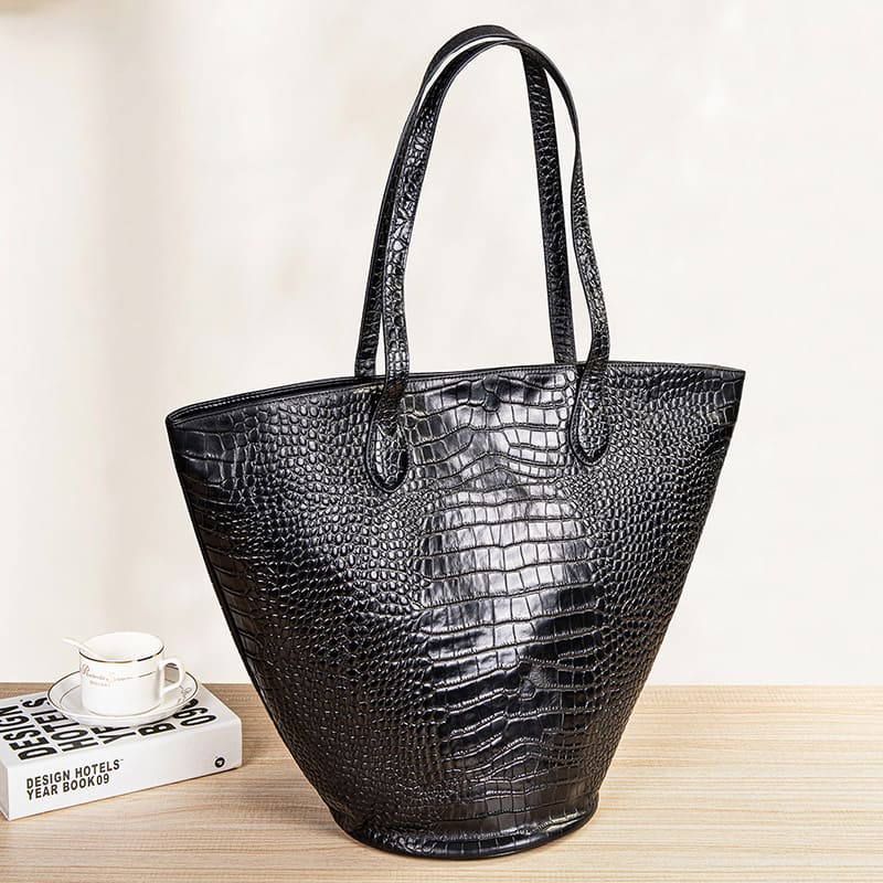 damen schultertasche schwarz leder