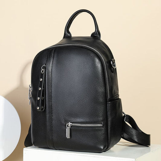 rucksack leder damen schwarz