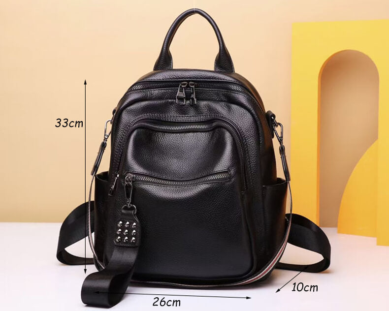 rucksack damen schwarz leder