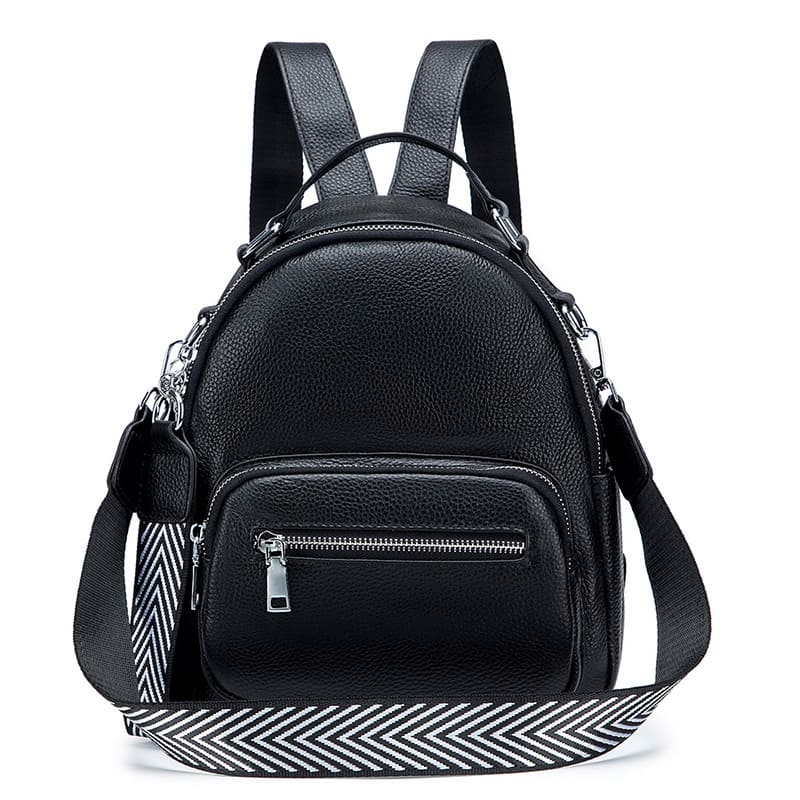 rucksack damen leder schwarz