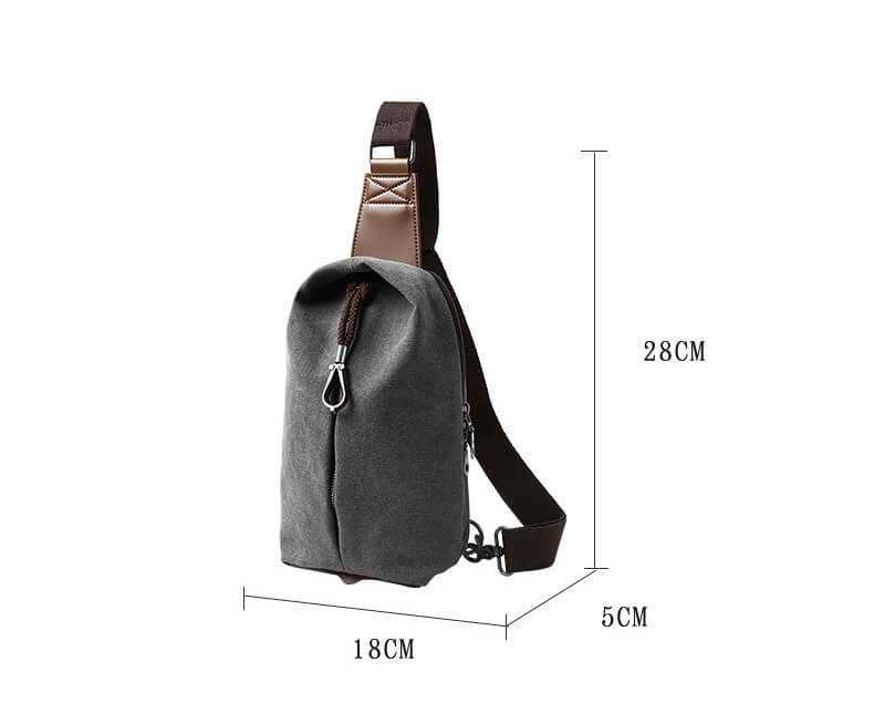 Segeltuch Brustbeutel Herren Umhängetasche Brusttasche Canvas