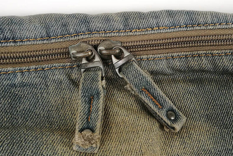 strapazierfähige Umhängetasche Herren Jeans mit Reißverschluss