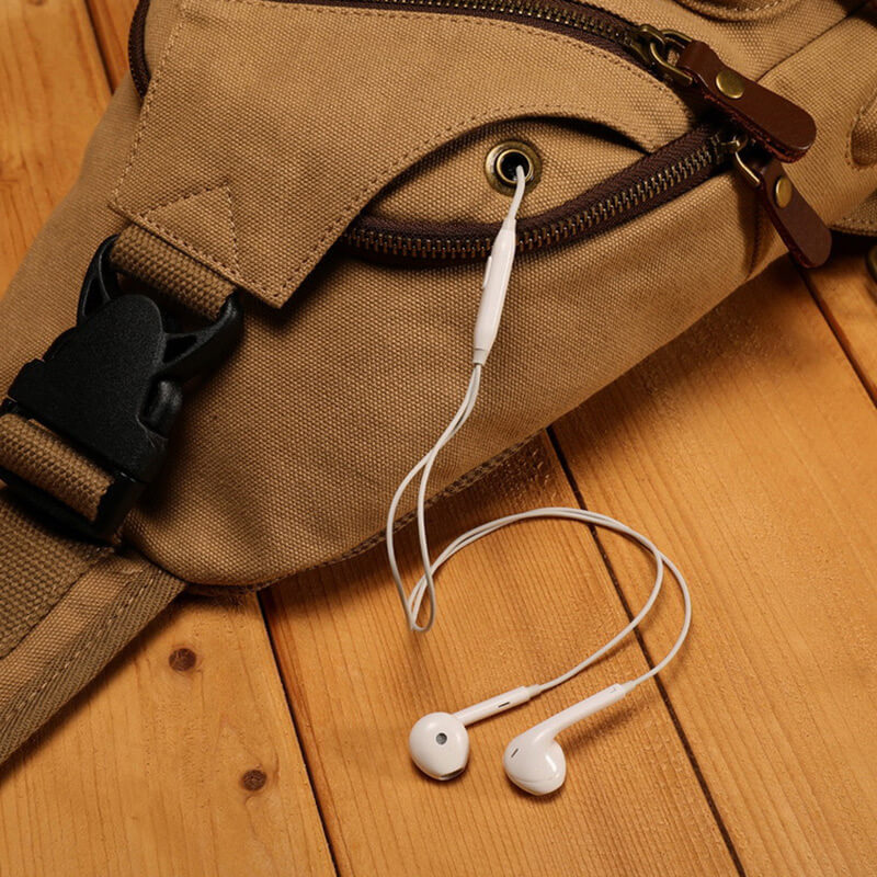 Umhänge Brusttasche Herren Canvas Brustbeutel Männer