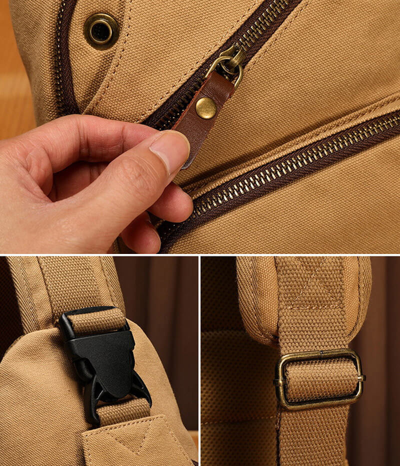 Umhänge Brusttasche Herren Canvas Brustbeutel Männer