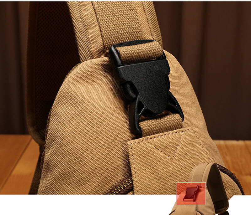 Umhänge Brusttasche Herren Canvas Brustbeutel Männer