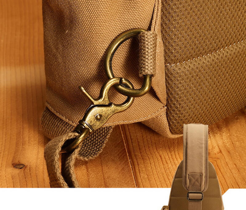 Umhänge Brusttasche Herren Canvas Brustbeutel Männer
