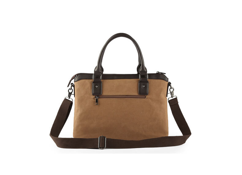 Umhängetasche Canvas Herren braun Laptoptasche 14 Zoll Businesstasche Handtasche