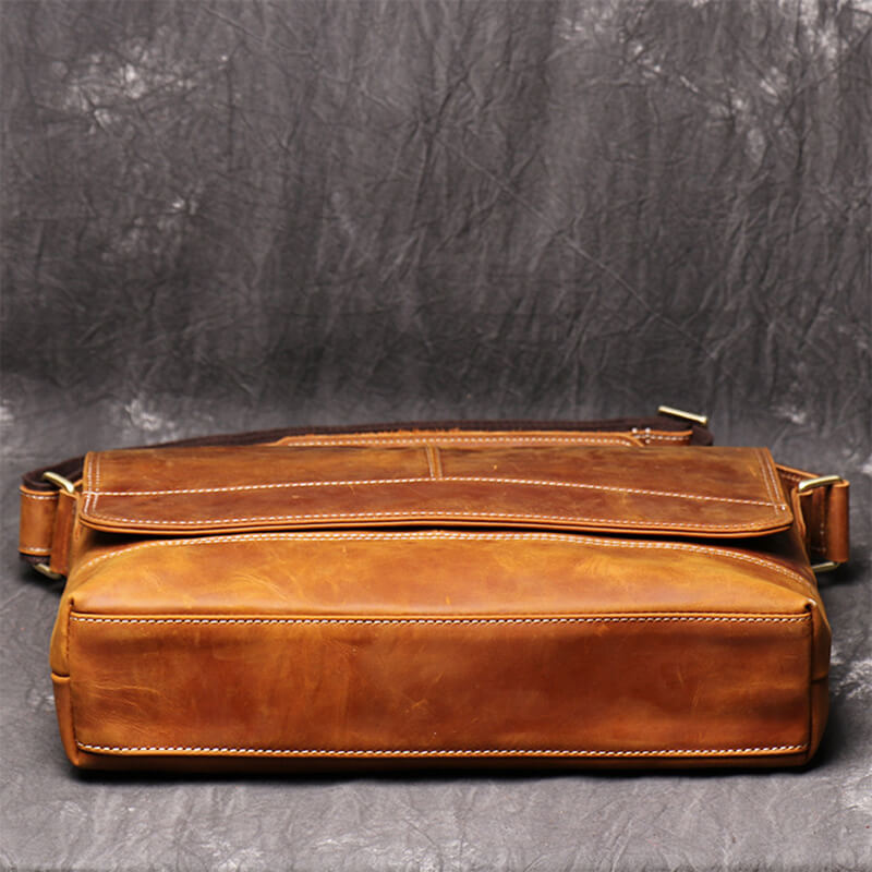 Umhängetasche Leder Herren braun Aktentasche Alltage Männer Tasche