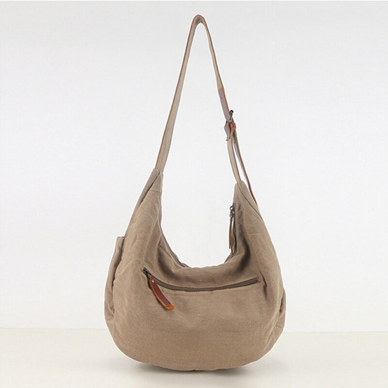 Umhängetasche Unisex groß Crossbody bag für Herren und Damen aus Canvas Vintage