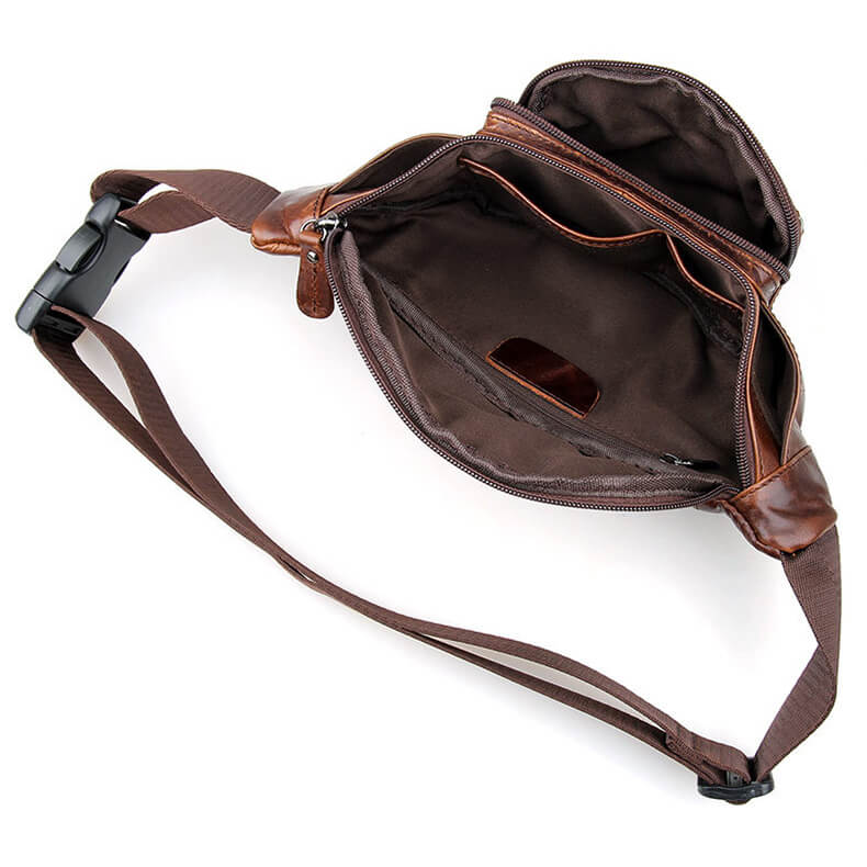 Vintage Bauchtasche Gürteltasche für Herren aus Leder Hüfttasche