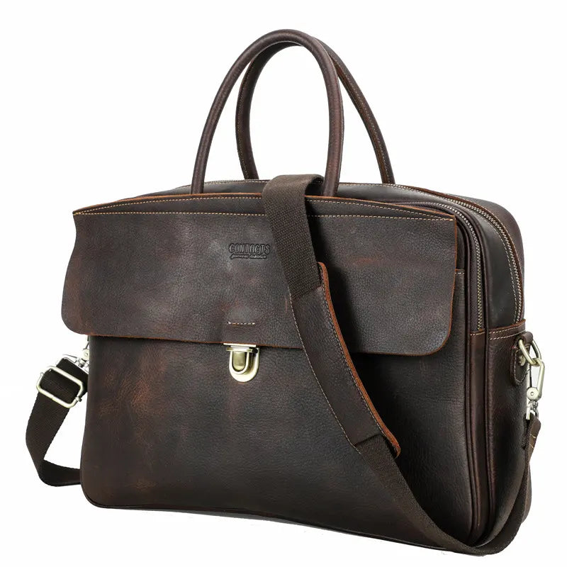 businesstasche herren leder braun