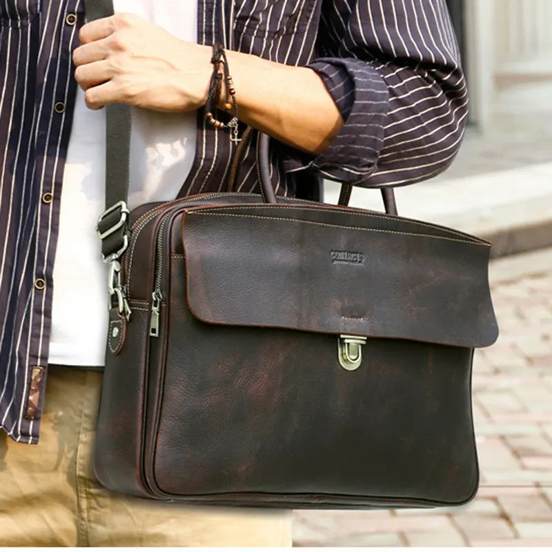 aktentasche herren leder braun