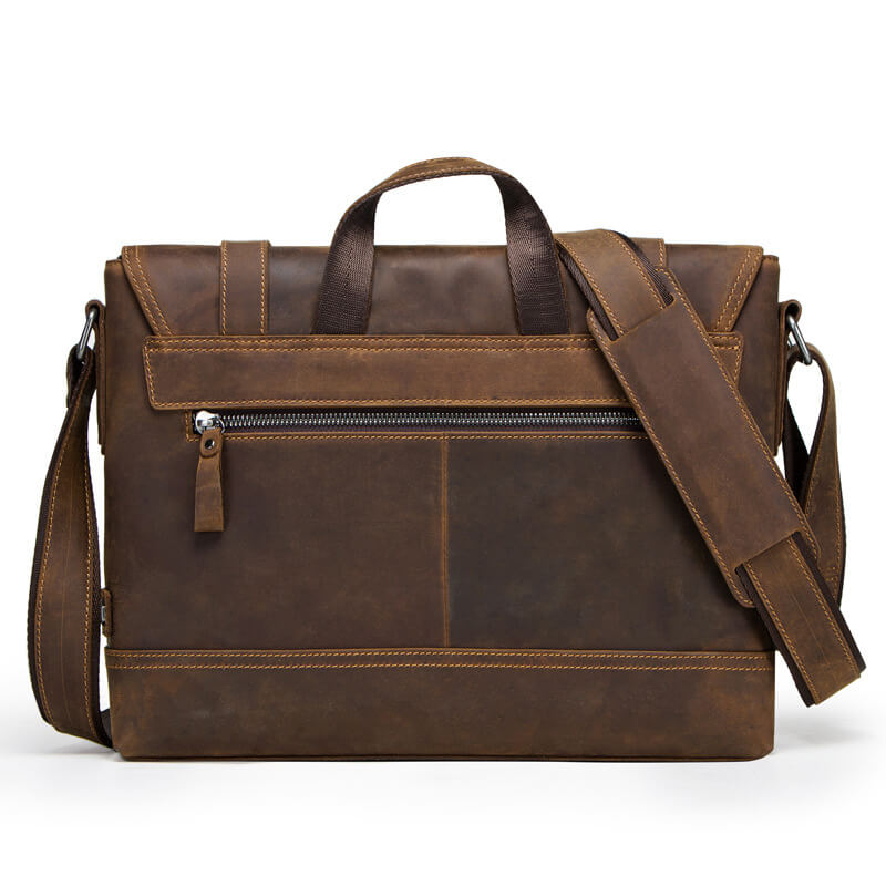 Vintage Businesstasche Herren Leder braune Aktentasche für Arbeit