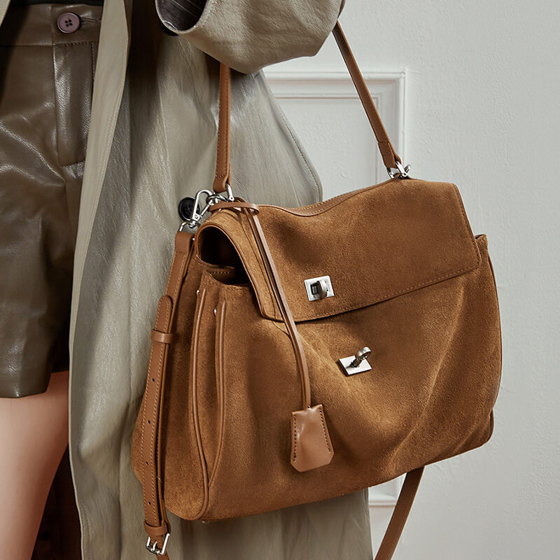 damen handtasche veloursleder