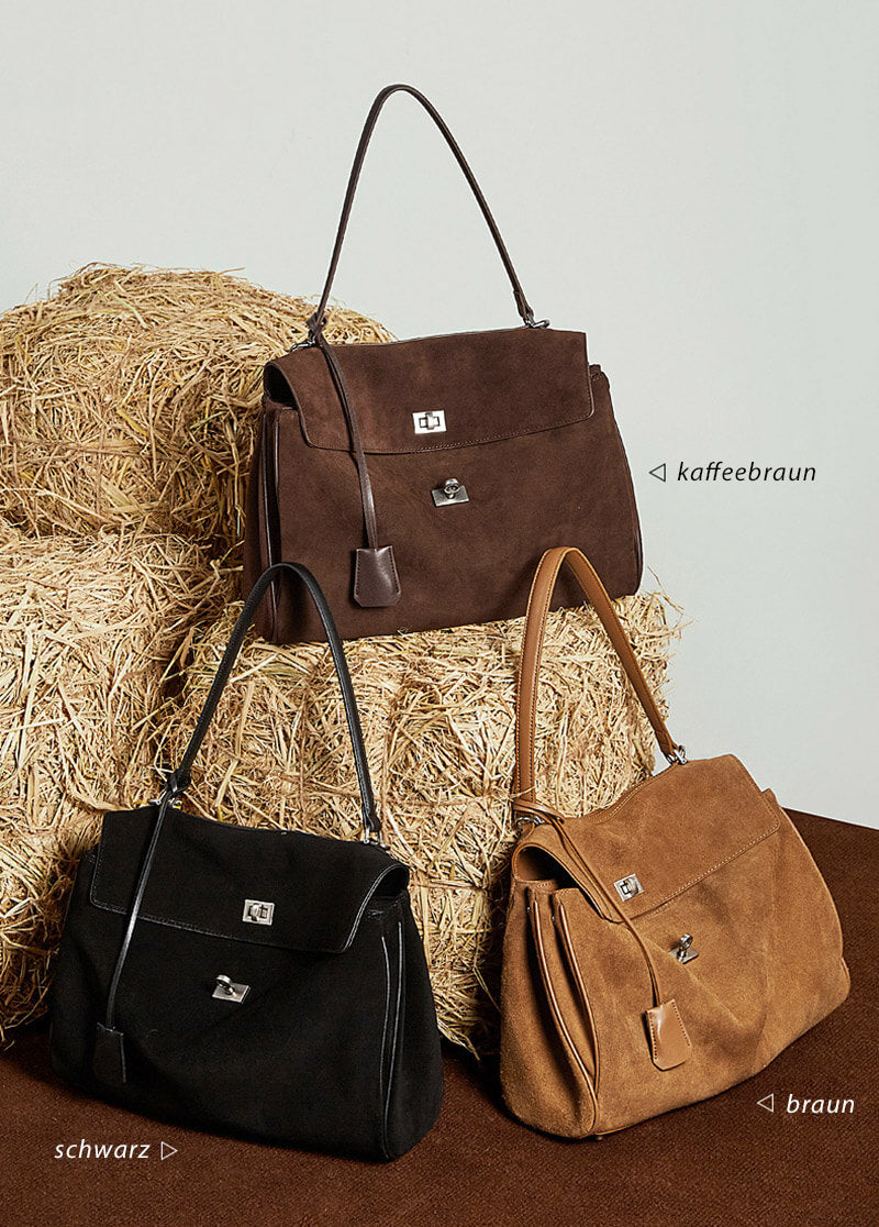 umhängetasche damen veloursleder