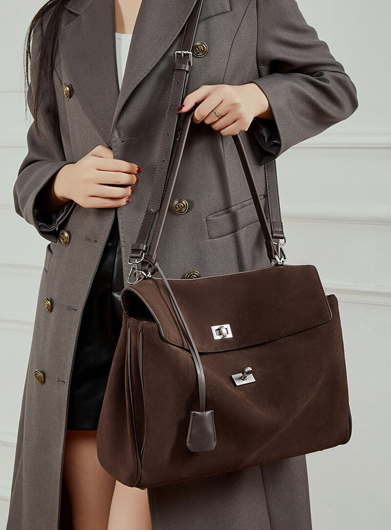 damen handtasche veloursleder