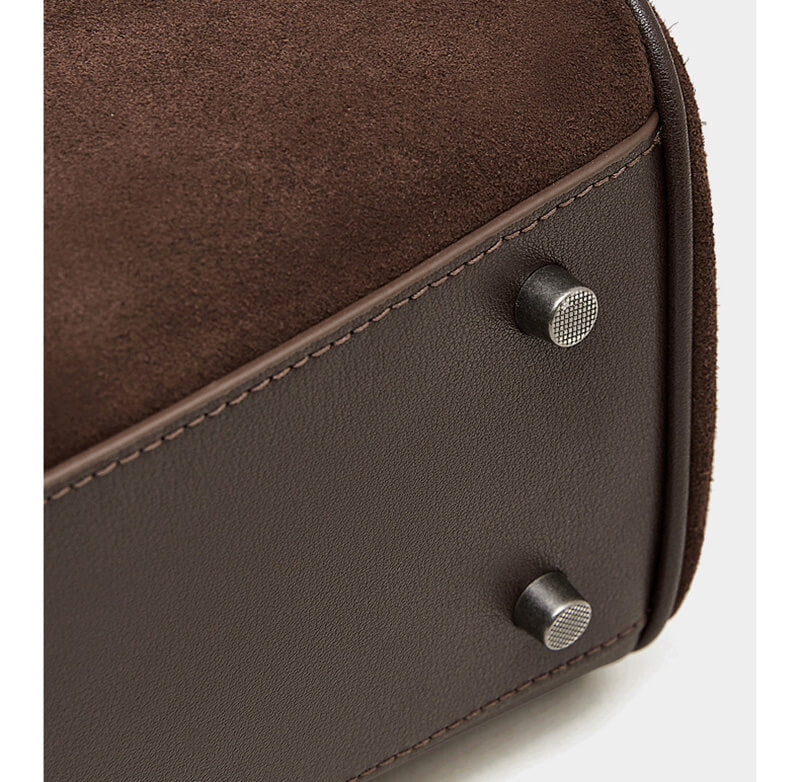 Vintage Damen Handtasche Veloursleder Umhängetasche in 3 Farben