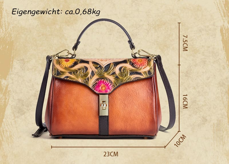 umhängetasche damen braun leder