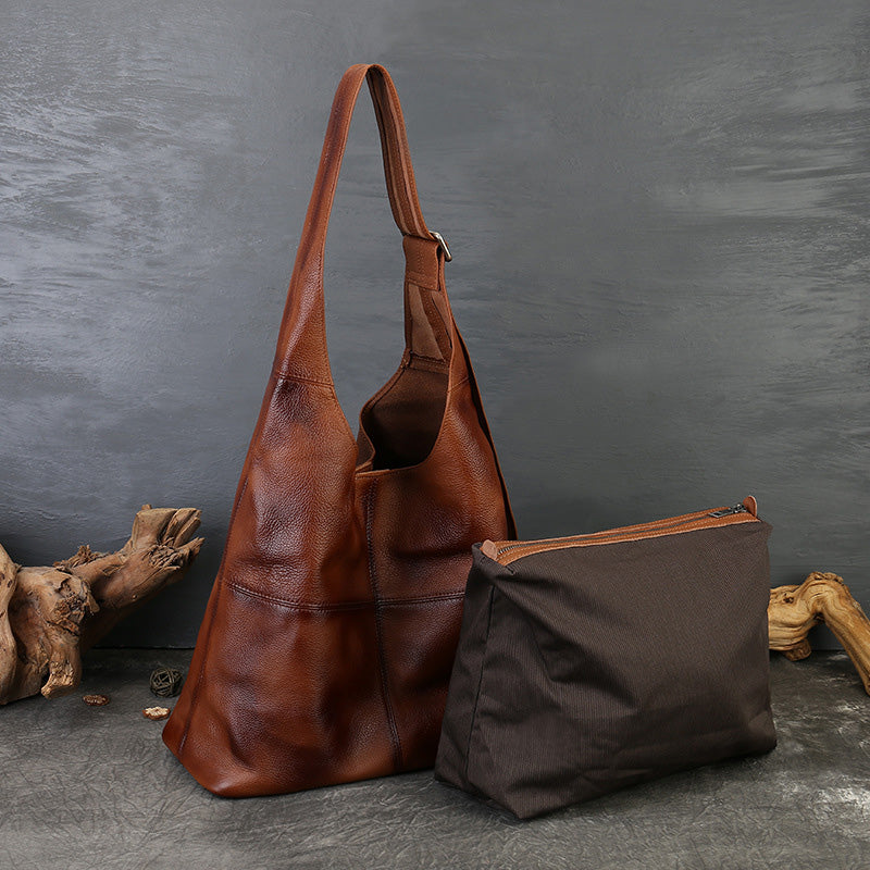 schultertasche ledertasche damen braun
