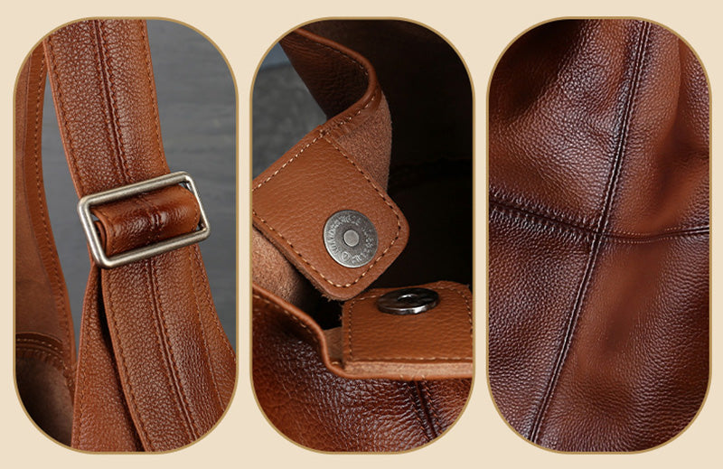 Vintage Damen Schultertasche weiches Leder mit abnehmbarer Innentasche