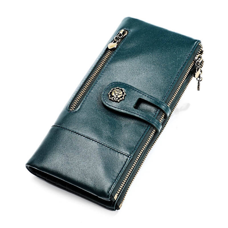 geldbörse damen blau leder