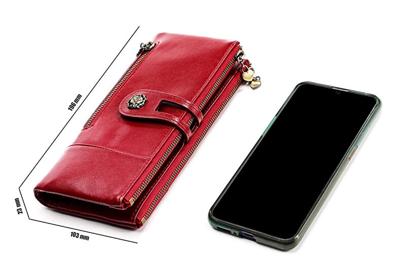 geldbörse damen leder lang