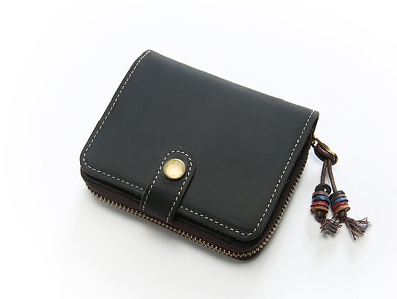 Vintage Geldbörse Herren Leder Geldbeutel Portemonnaie für Hosentasche