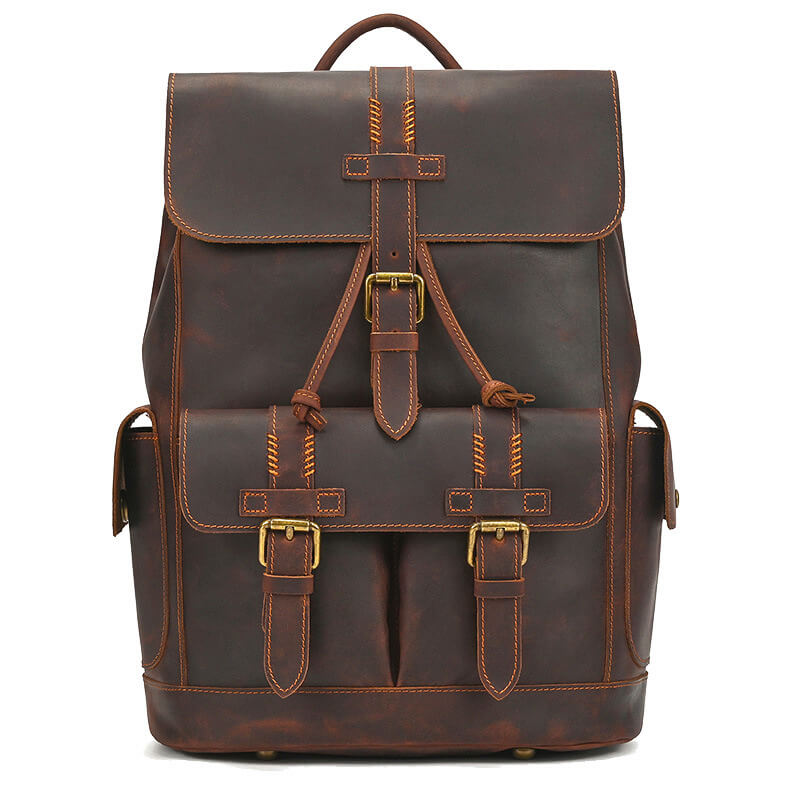rucksack herren leder braun