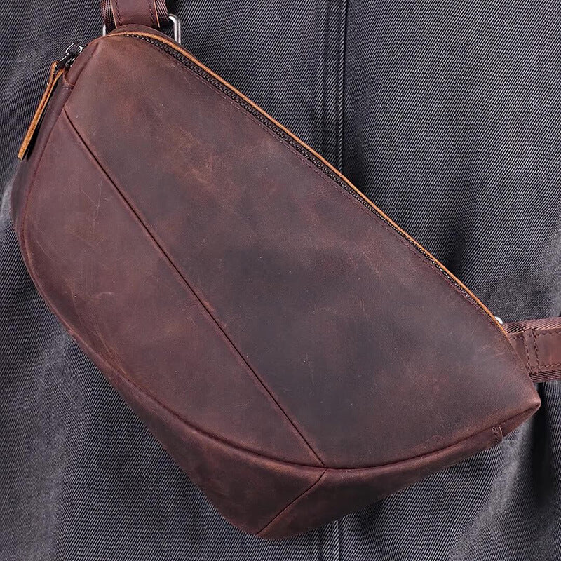 kleine brusttasche herren leder